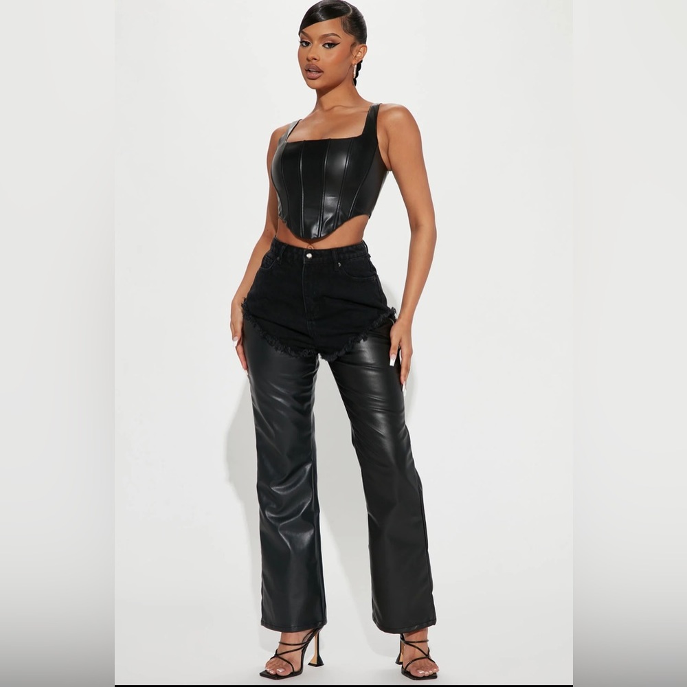 Petite Just In Time Faux Leather Pants - Black (Fashion Nova)
